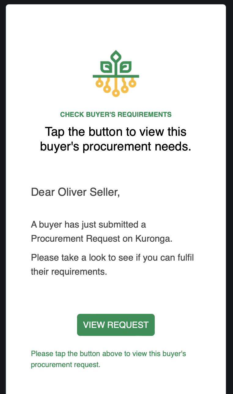 Procurement Email