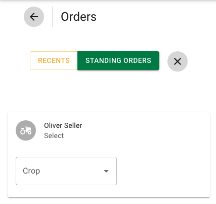 Manage Standing Order